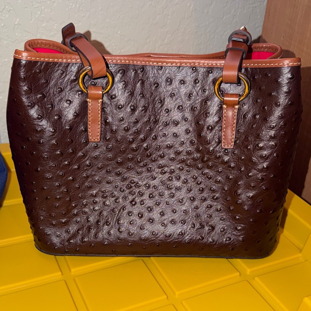 Dooney & Bourke Briana Ostrich Shoulder Bag - Picture 3 of 16